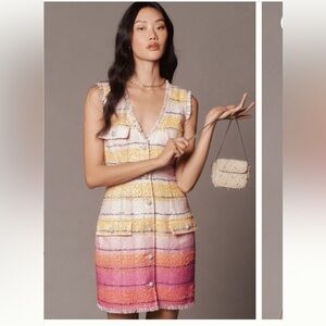 Maeve Sleeveless Tweed Mini Dress